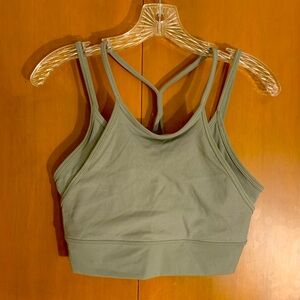 Olive green Nike DRI FIT sports bra. Double lined, no cups.